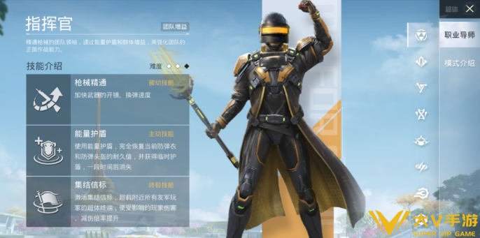 和平精英超体对抗职业强度排行分享1