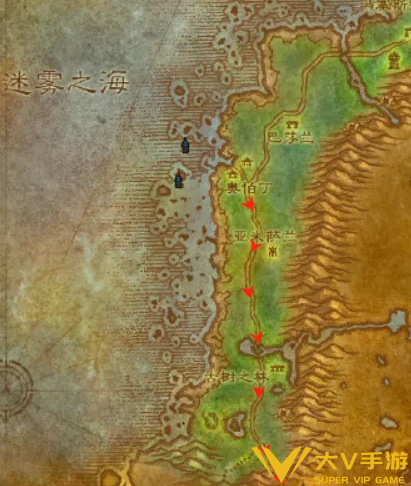 魔兽世界怀旧服黑海岸去费伍德森林路线2