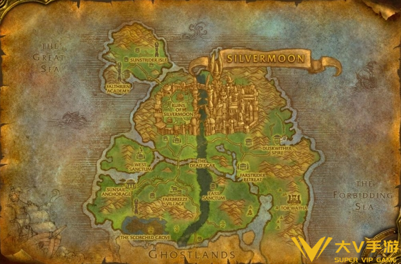 魔兽世界永歌森林地图位置介绍1