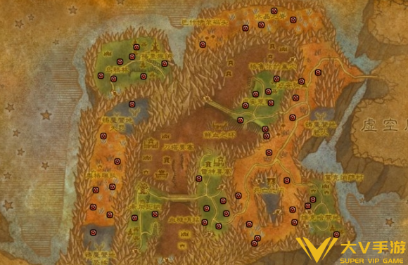魔兽世界刀锋山草药位置分布介绍2