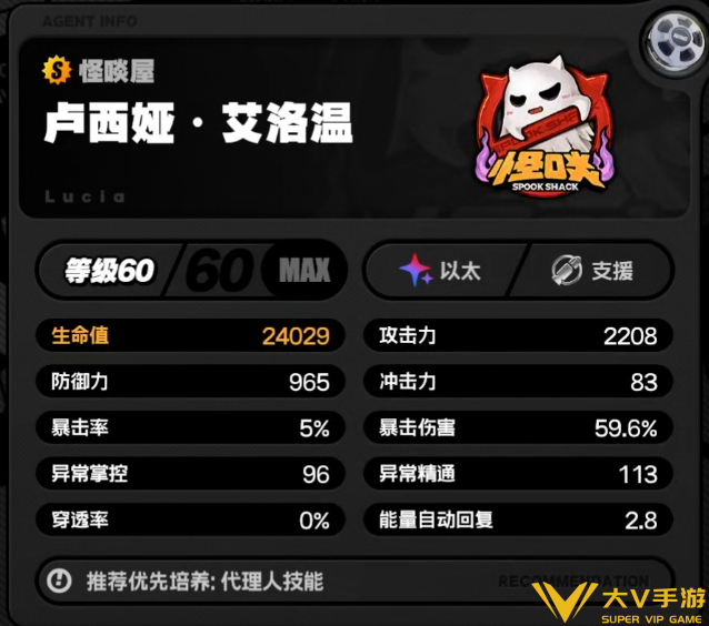 绝区零卢西娅毕业面板属性一览
