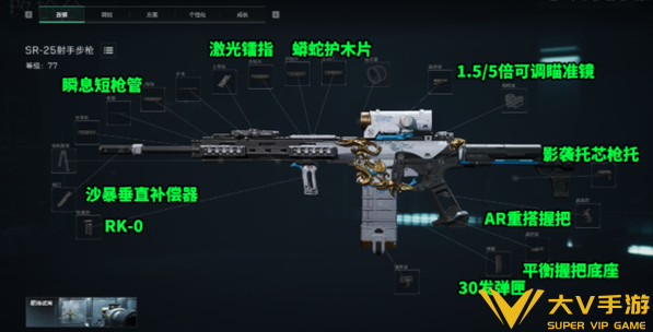 三角洲行动SR25射手步枪配件改装介绍