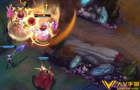 英雄联盟手游流光镜影梅尔连招技巧1