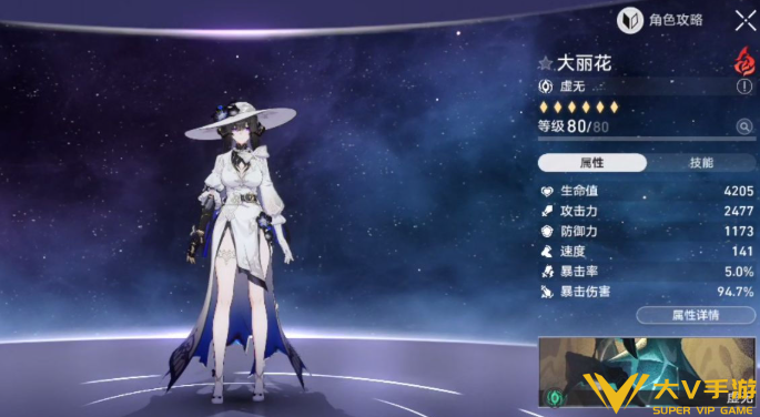 崩坏星穹铁道大丽花毕业面板数据一览