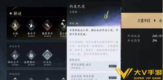 燕云十六声狗尾巴花采集秘籍1