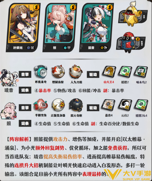 绝区零叶瞬光阵容搭配介绍3 绝区零叶瞬光阵容搭配介绍3