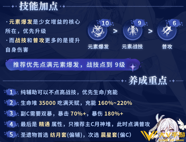 原神哥伦比娅天赋技能加点介绍