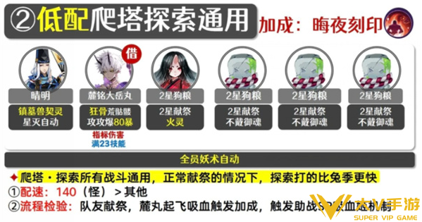 阴阳师SP吸血姬爬塔阵容搭配介绍4