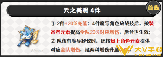 原神尼可圣遗物搭配及词条介绍1