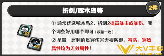 绝区零星徽比利驱动搭配及词条介绍2 绝区零星徽比利驱动搭配及词条介绍2