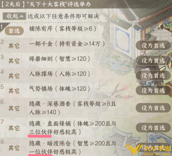 逆水寒手游混江湖掌柜图鉴解锁条件3