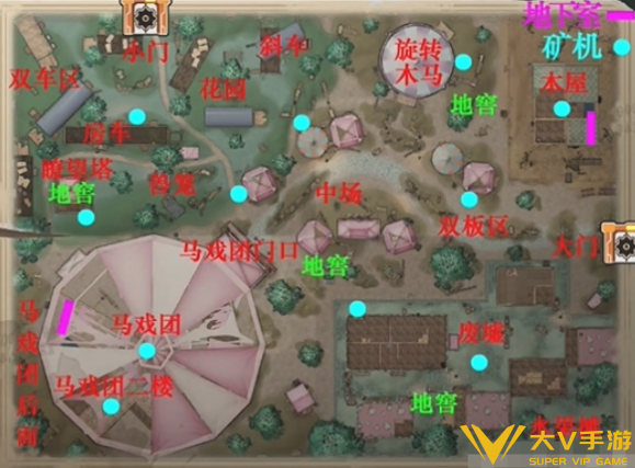 蛋仔派对惊魂马戏团地图点位介绍1