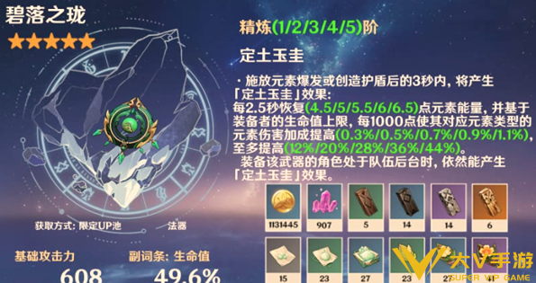 原神白术圣遗物武器搭配介绍3 原神白术圣遗物武器搭配介绍3
