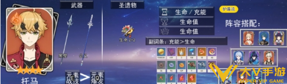 原神托马圣遗物武器选择介绍4 原神托马圣遗物武器选择介绍4